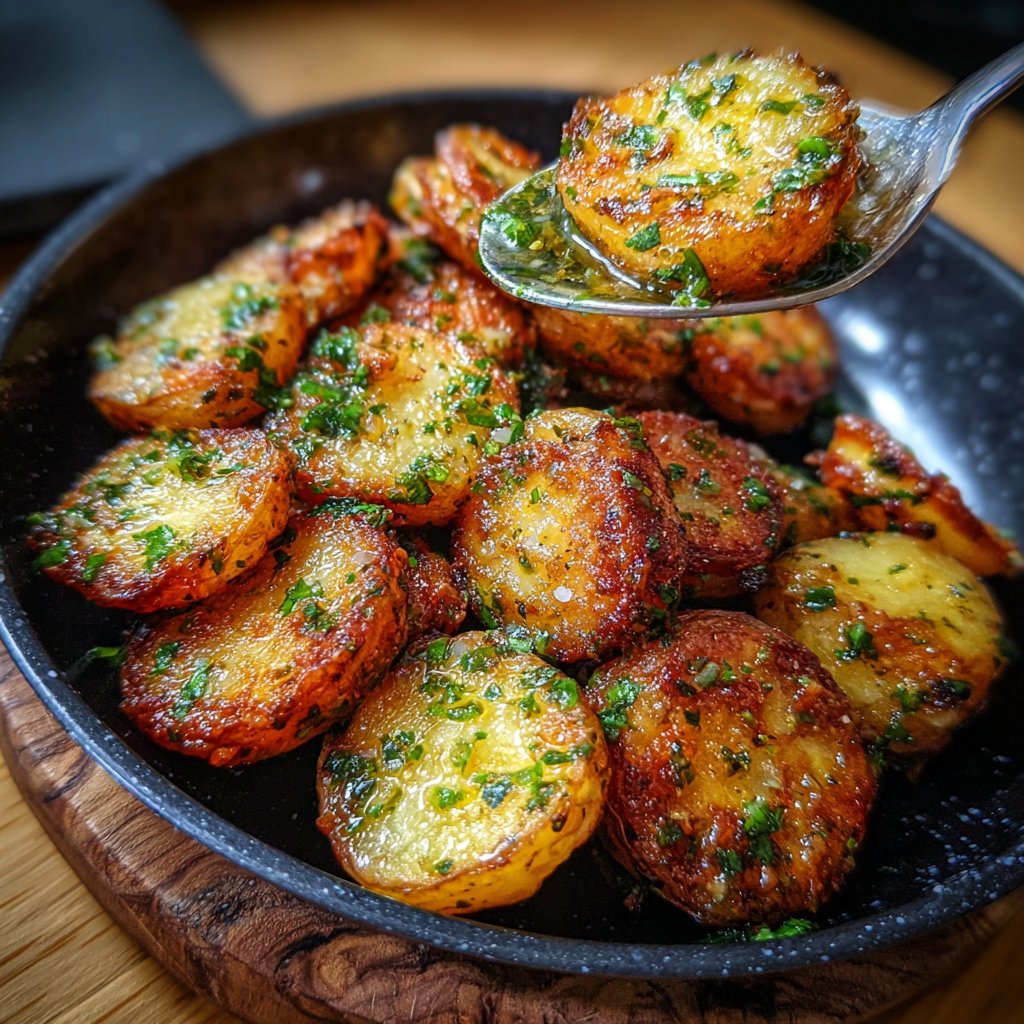 Crispy Garlic Butter Potatoes