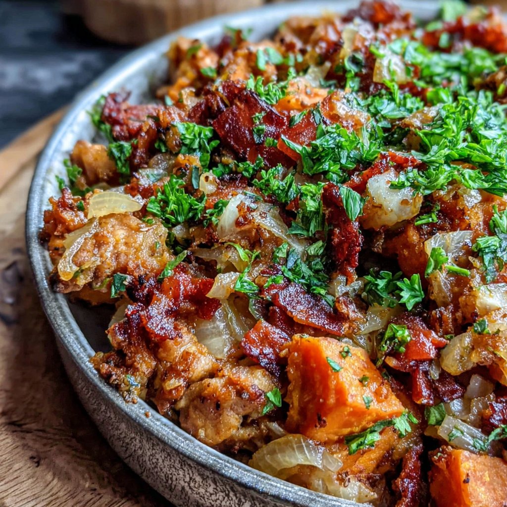 Smoky Turkey and Sweet Potato Skillet