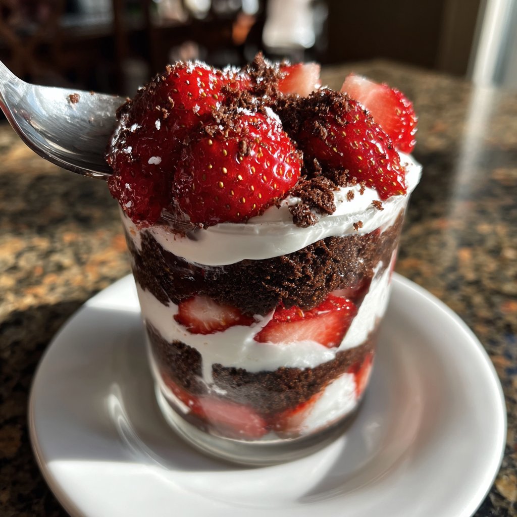 Chocolate-Dipped Strawberry Parfait